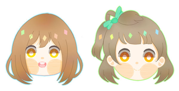 Chibi headshots Hanamaru Kotori