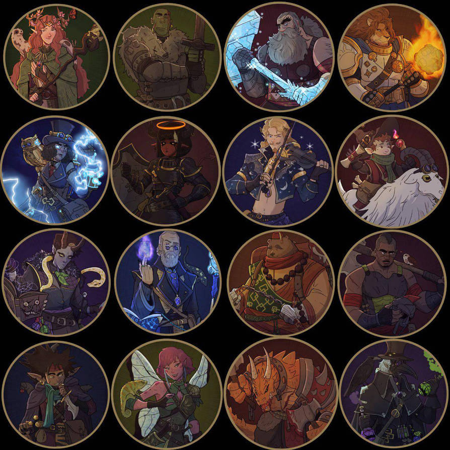 DnD Characters Tokens Commission Collection by viagocentrico on DeviantArt