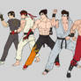 Fighting game protagonists flats