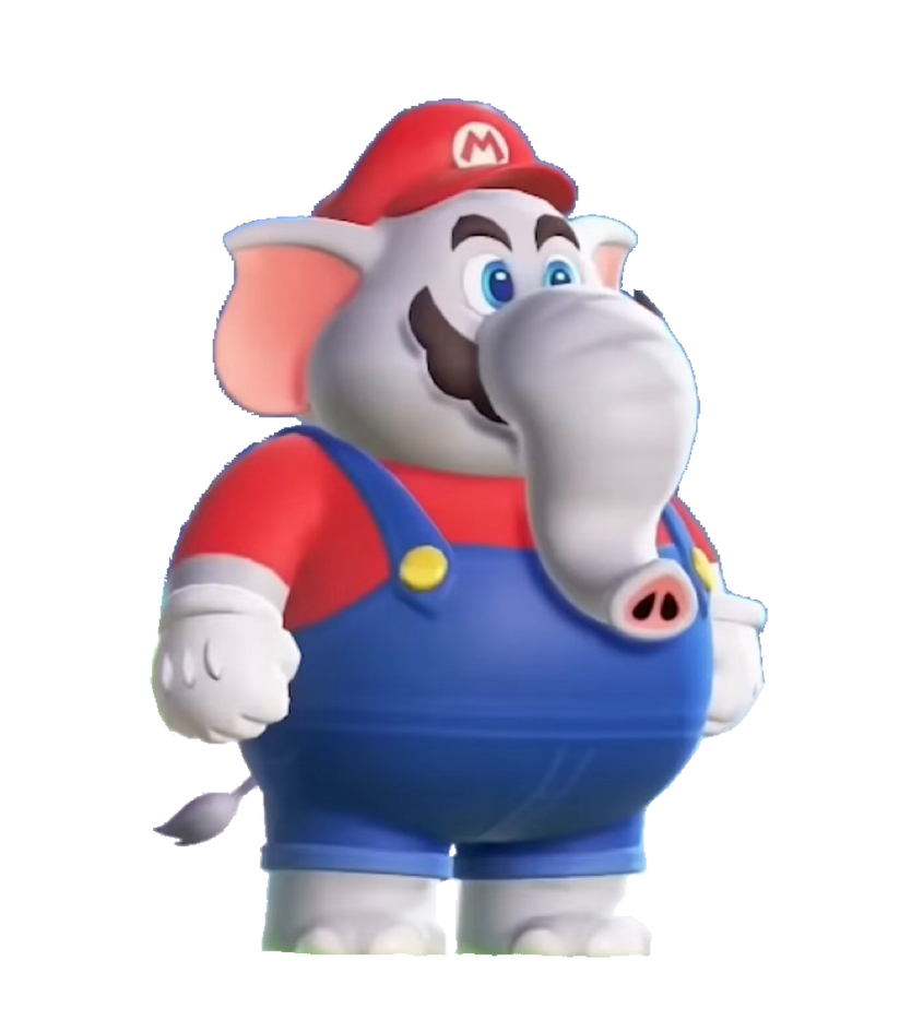 Elefante Rosa Mario Elephant Mario PNG by UltraAutismMan on DeviantArt