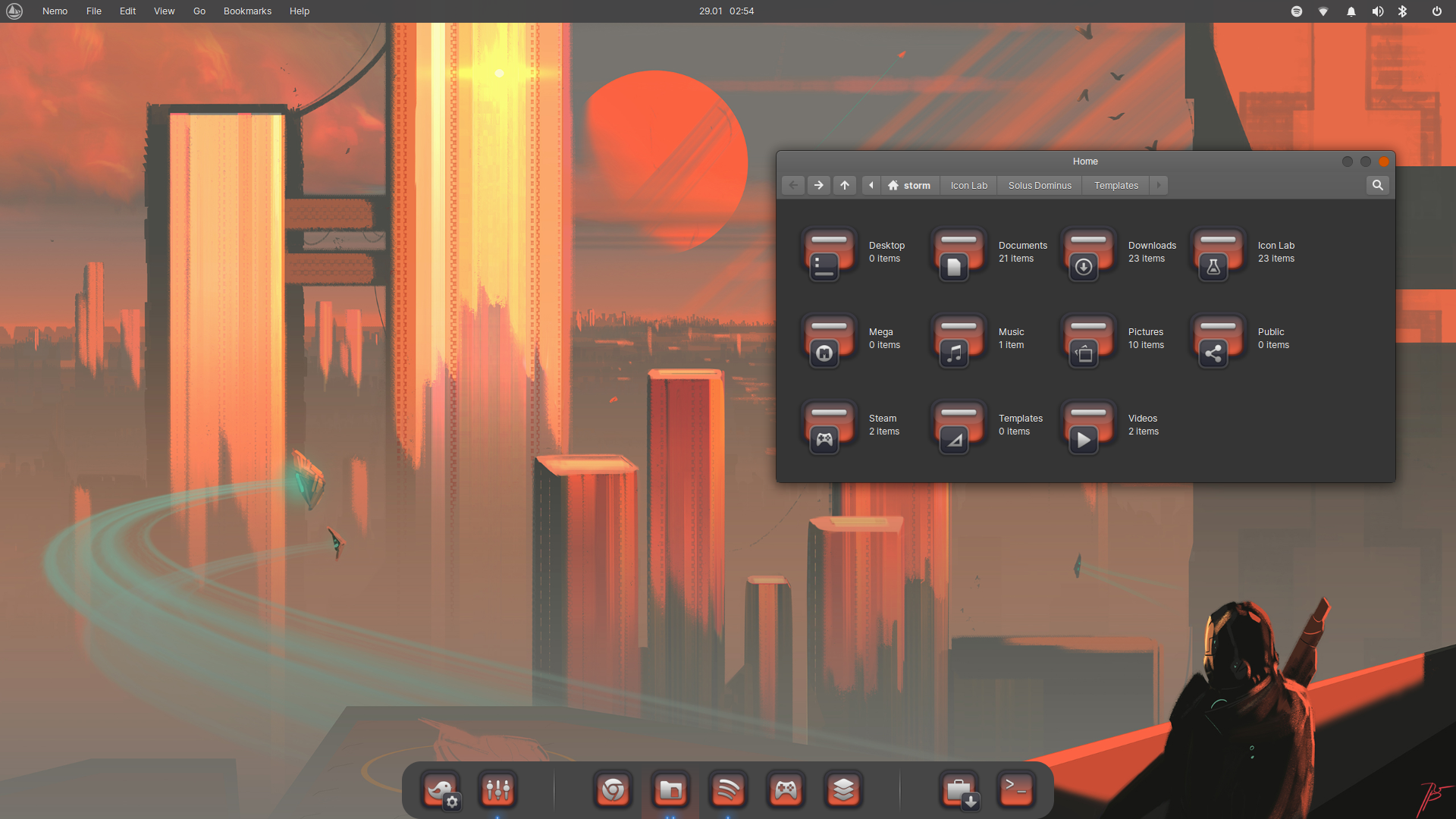 Solus OS Desktop - Solus Dominus (Orange) theme by SethStorm666 on ...