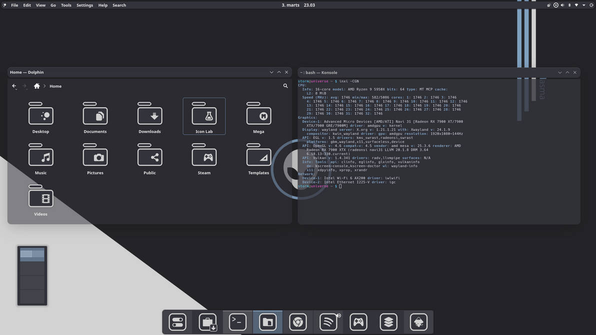 Noble Linux Rig Desktop setup on my Linux Gaming Rig by SethStorm666 on DeviantArt