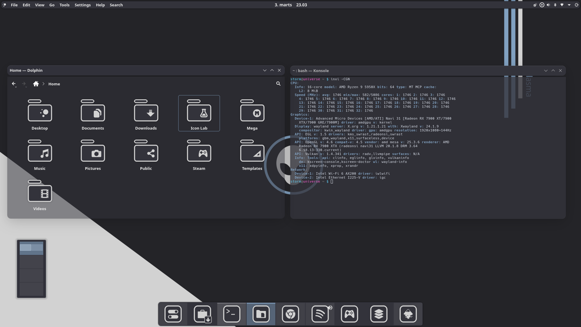 Linux Rig Desktop setup on my Linux Gaming Rig by SethStorm666 on DeviantArt