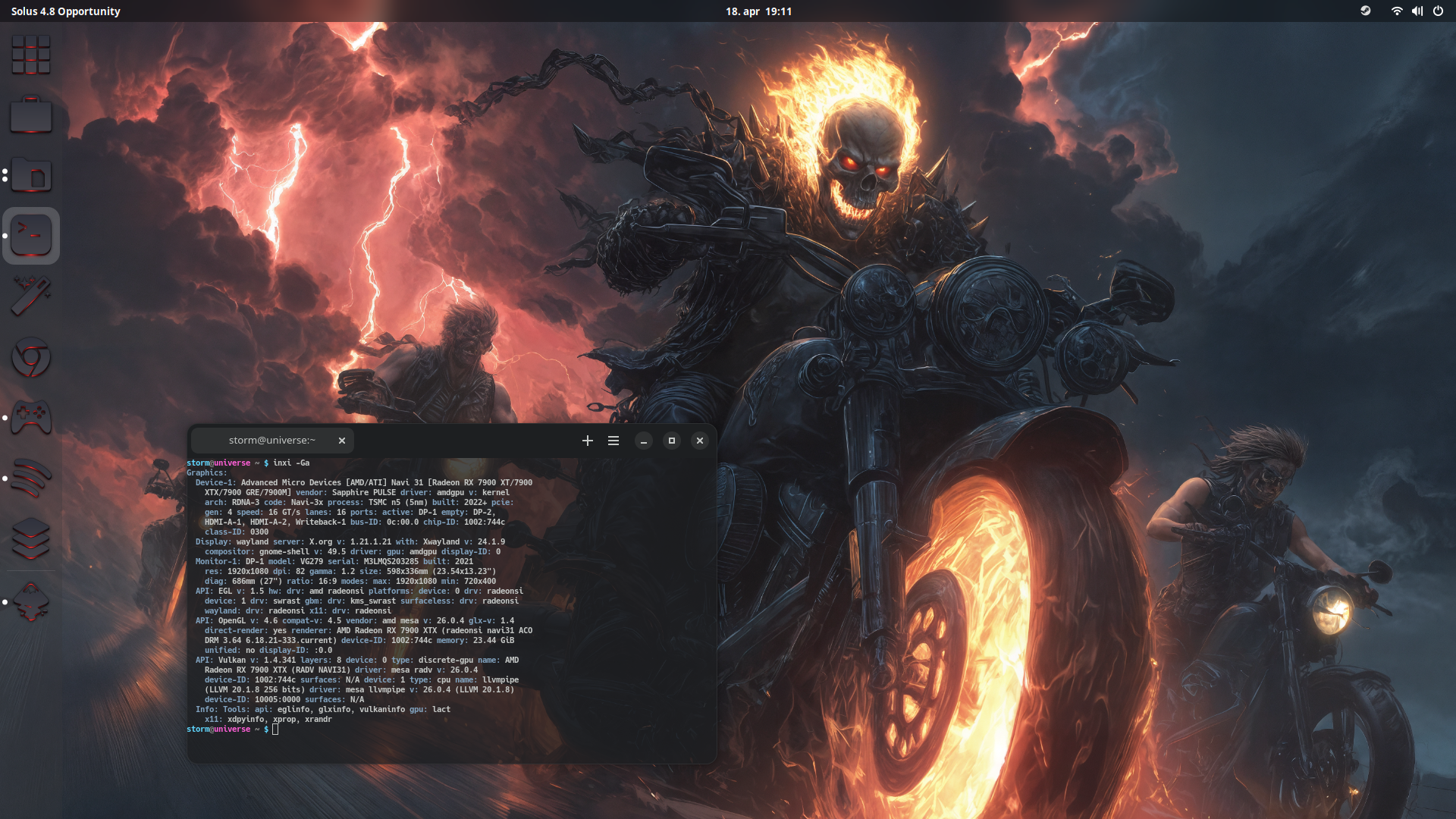 My current desktop (Solus Linux).