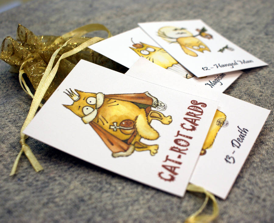 Cat-rot cards or Tarot cat car by Maria-van-Bruggen