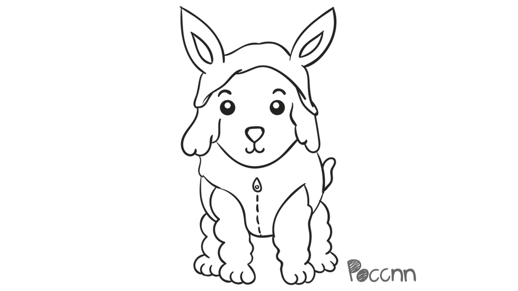 Cute Dog Rabbit to color by PoccnnIndustries on DeviantArt