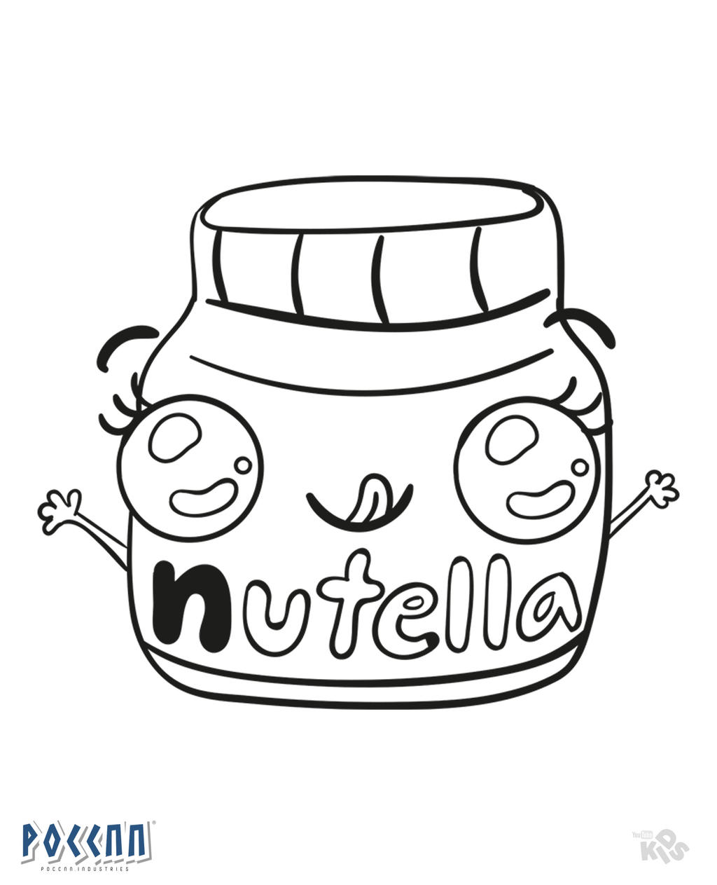 Nutella Kawaii to color Lineart by PoccnnIndustries on DeviantArt
