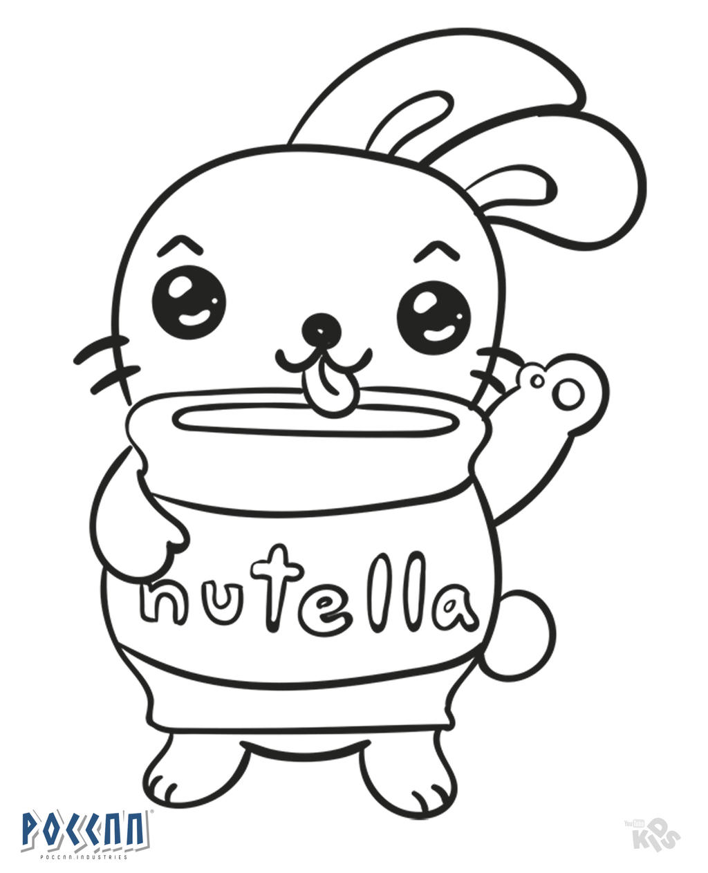 Rabbit and Nutella Kawaii to color Lineart by PoccnnIndustries ...