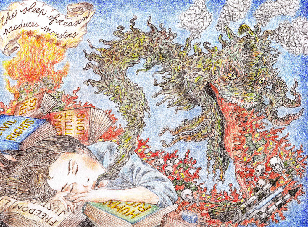 The sleep of reason produces monsters by Aerison on DeviantArt