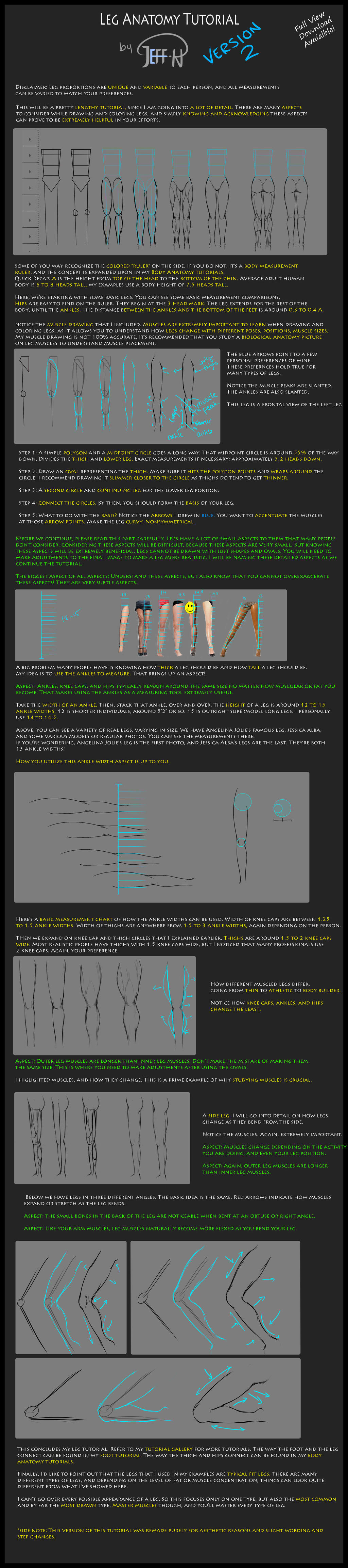 Leg Turorial Leg Anatomy Tutorial (Version 2) by jeffoffo on DeviantArt