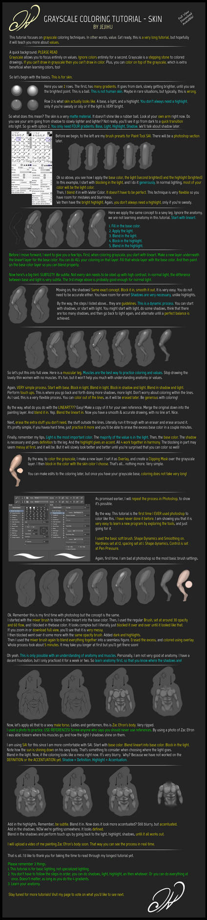 Coloring in Grayscale - Human Skin