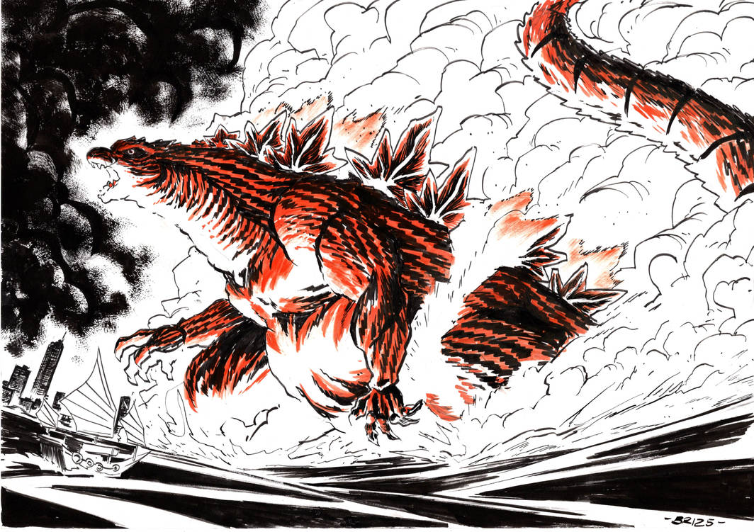 Godzilla Fire Form Burning Godzilla 11x14(B4) by Ultramega01 on DeviantArt