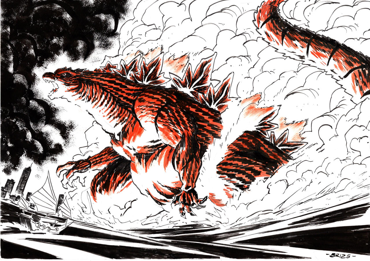 Godzilla Fire Form Burning Godzilla 11x14(B4) by Ultramega01 on DeviantArt