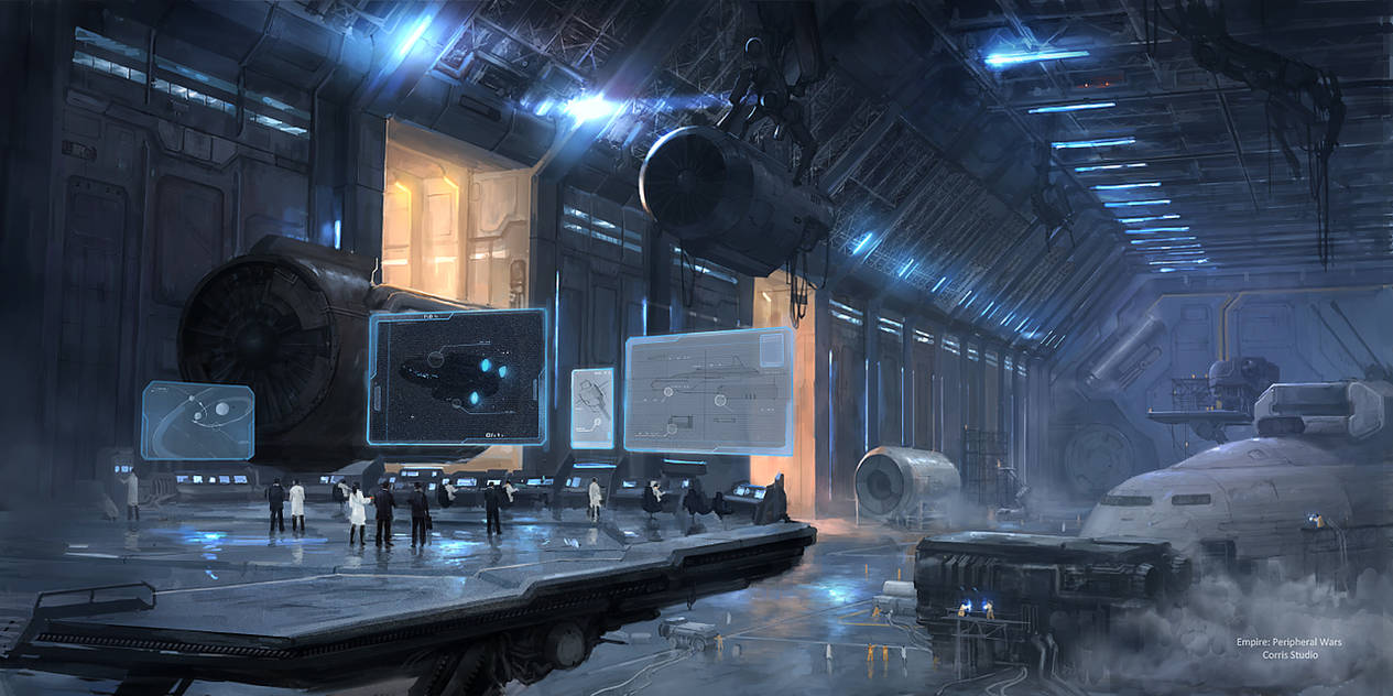 Space hangar by Hupie on DeviantArt