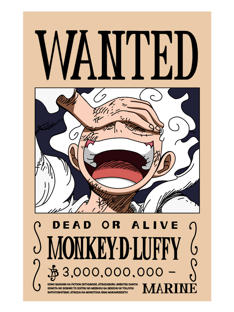 ONE PIECE WANTED: Dead or Alive Poster: Luffy ( Official Licensed