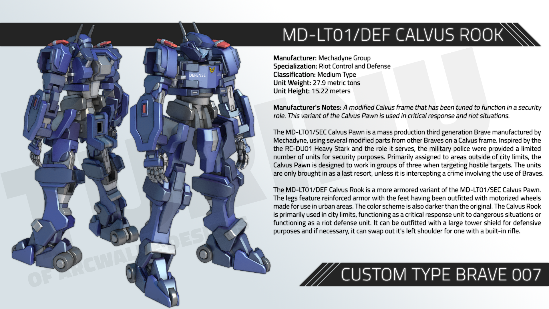 MD-LT01/DEF CALVUS ROOK