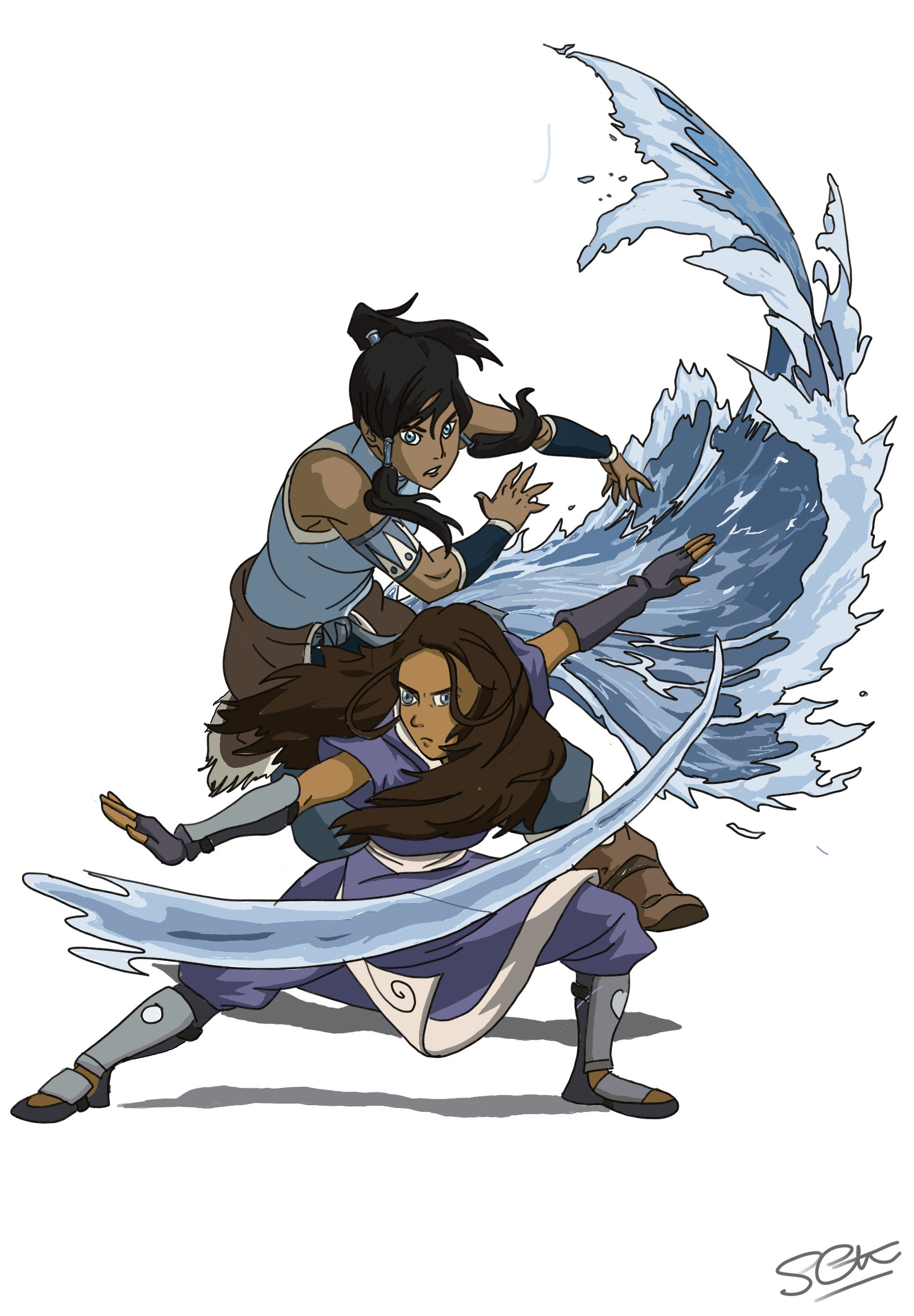 Waterbender Drawing Waterbenders by SazRazmataz on DeviantArt