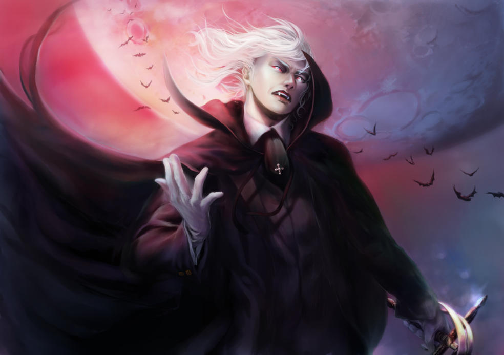 A vampire of the white hair by flyhitokiwa on DeviantArt