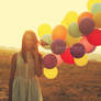 girl with balloons