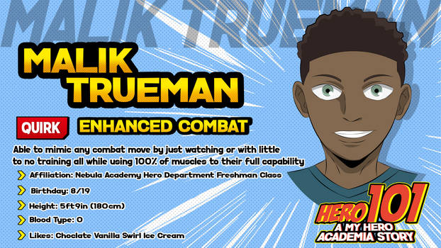 Hero 101: Malik Trueman Character Card