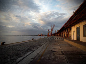 Alone in the docks