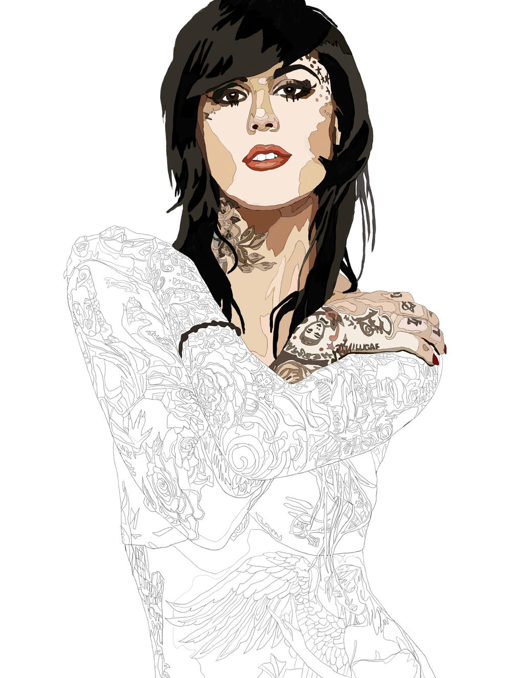 Kat Von D Pen Work 7 hand