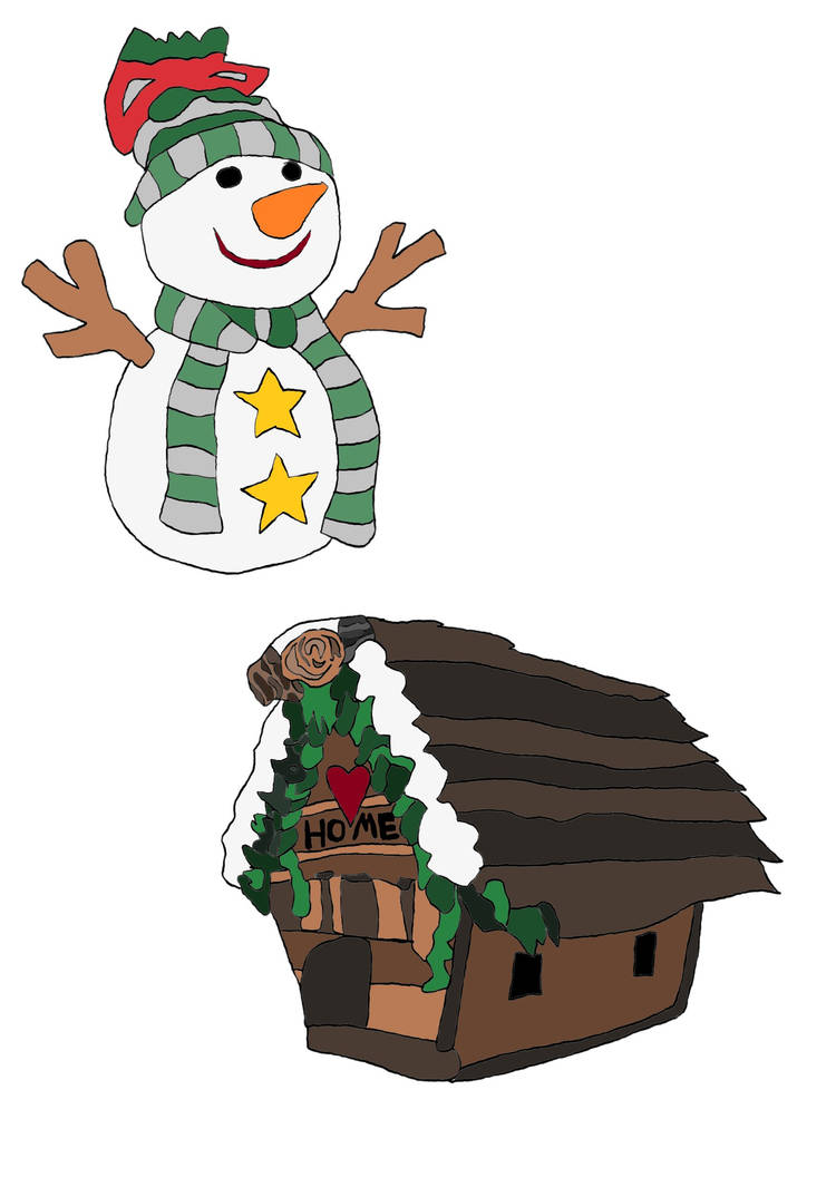 Snowman And Ginder Bread House By Daylover1313 On DeviantArt snowman-and-ginder-bread-house-by-daylover1313-on-deviantart