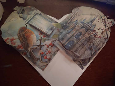 Bird and house heart