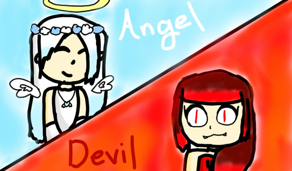 Angel Vs Devil Good Vs Evil By Allytheart On Deviantart