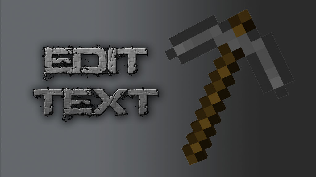 Minecraft Pickaxe Text Pickaxe by Lamaewok on DeviantArt