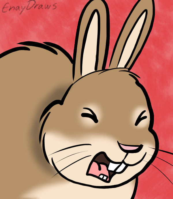 Screaming Rabbit by EnayDraws on DeviantArt