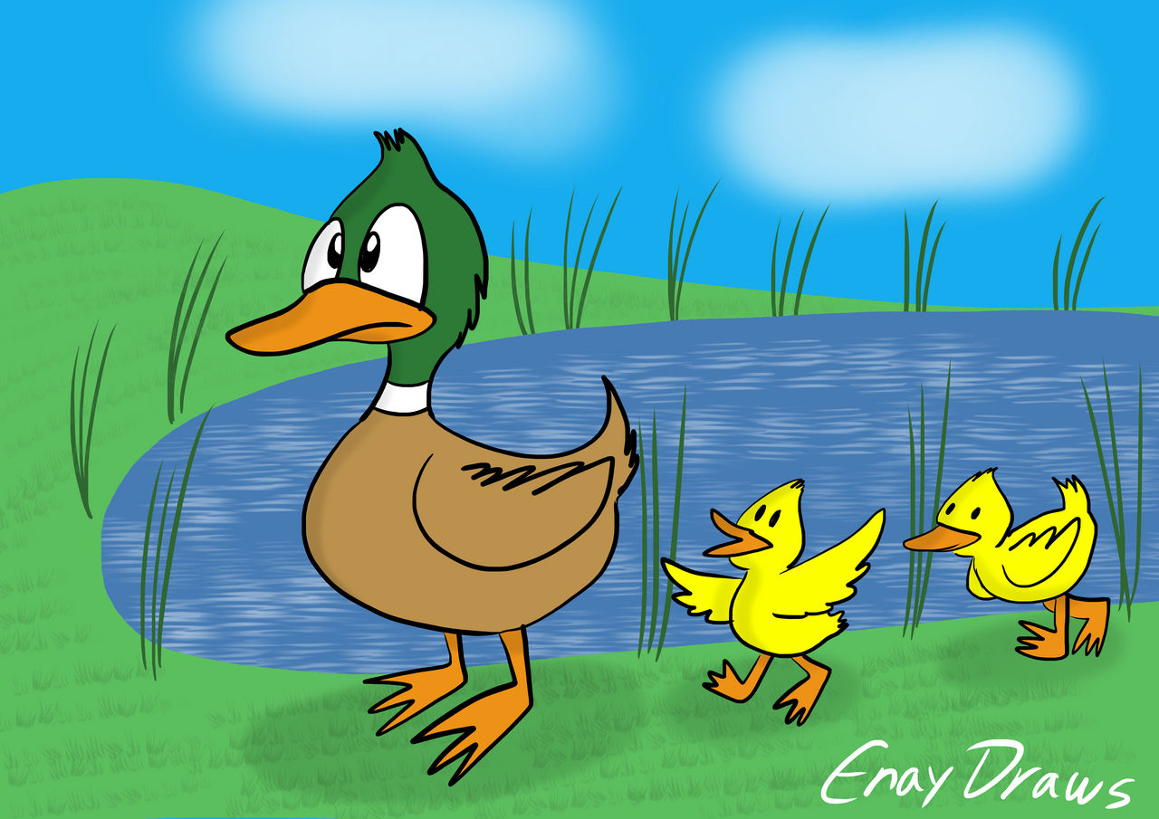Duck Riding Deviantart Ducks by EnayDraws on DeviantArt