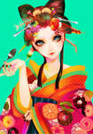 Random geisha in color by MultiFreiya