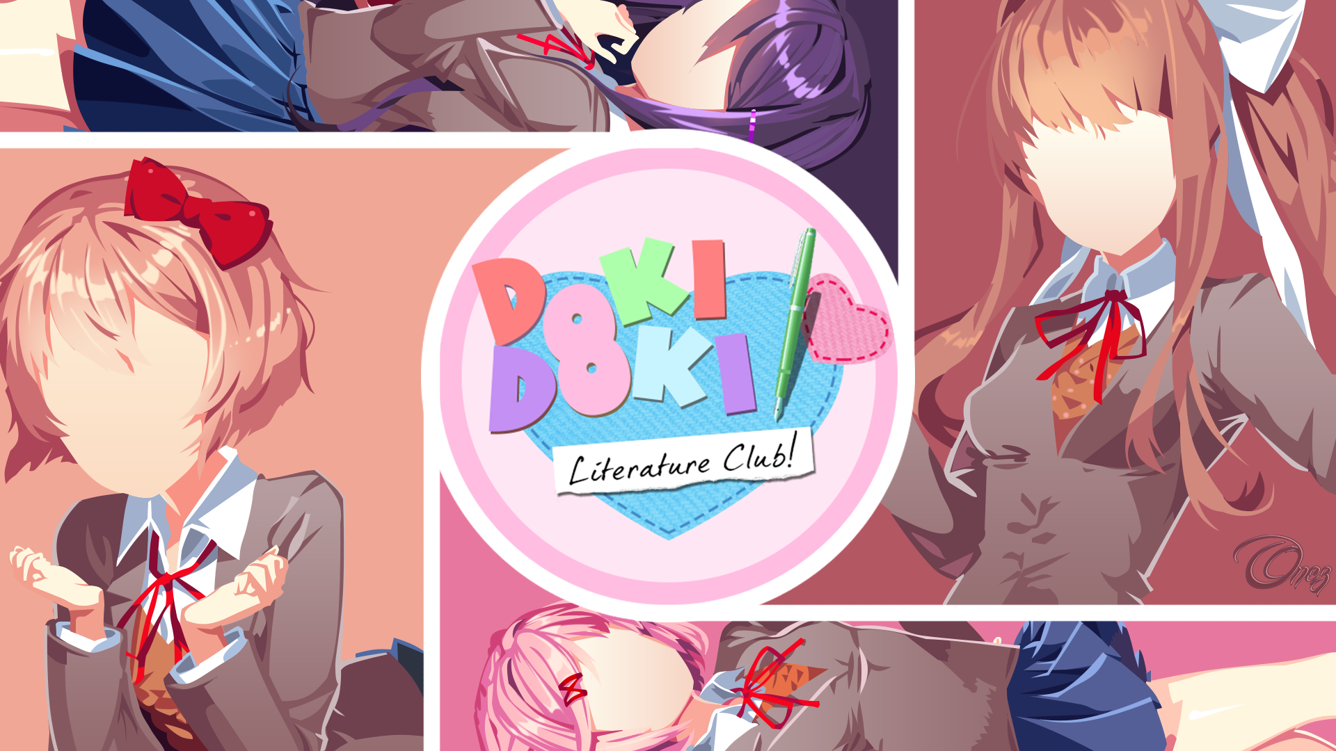 Doki Doki Literature Club - Minimalist Wallpaper by OnezSaeki on DeviantArt