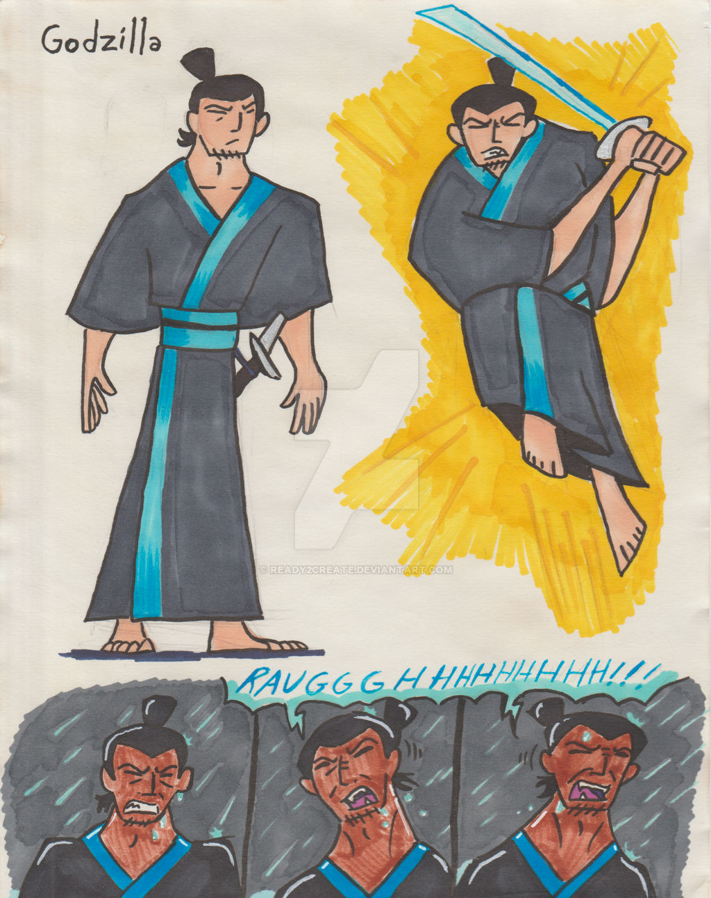 Humanized Godzilla Humanized King of Monsters by Ready2Create on DeviantArt