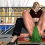 Nina applies Boston crab on Cammy 4 Ryona