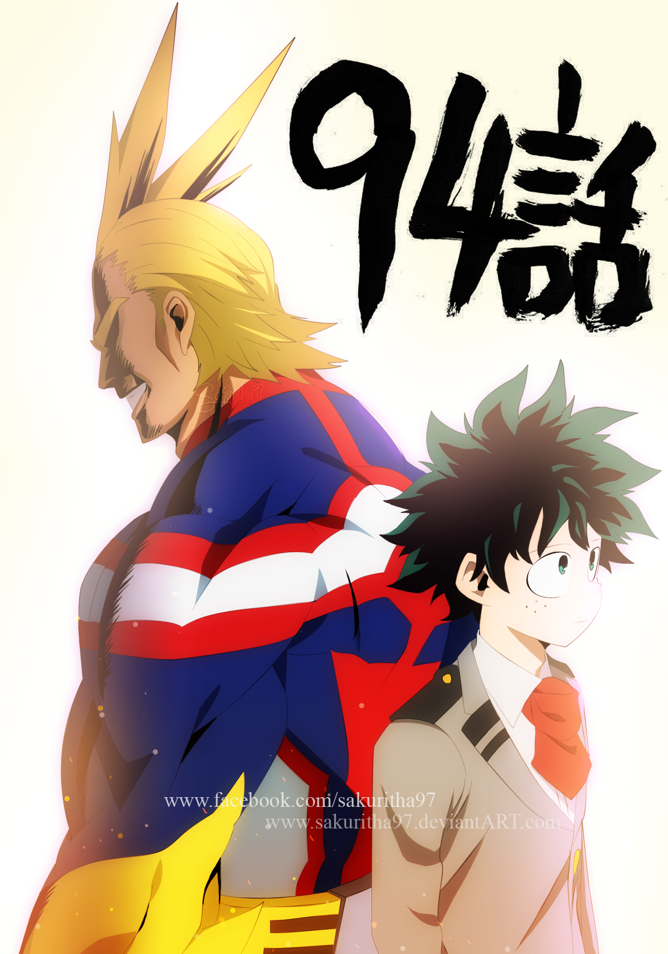 All might and Izuku Modoriya