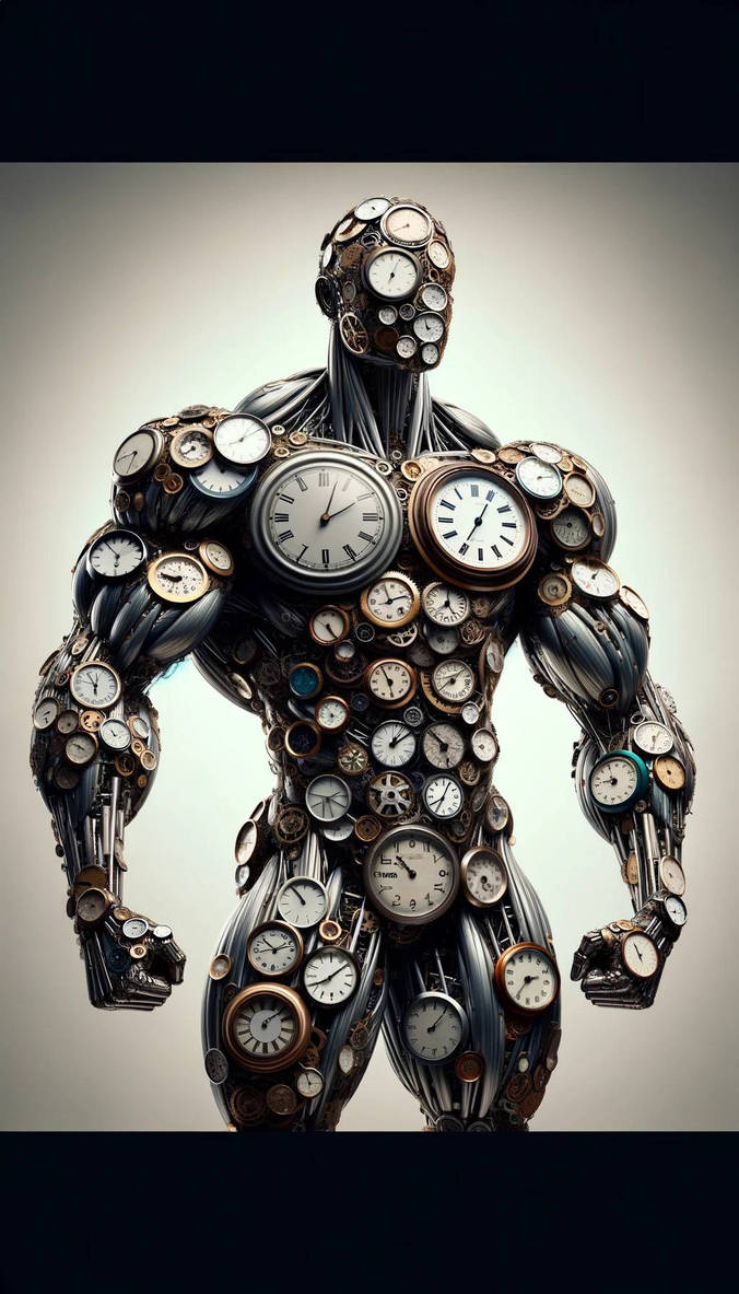 Muscle Clock Muscle clock man by BulkBodyAI on DeviantArt