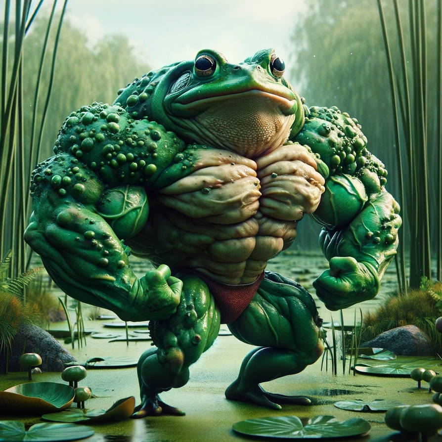 Toad with muscles by BulkBodyAI on DeviantArt