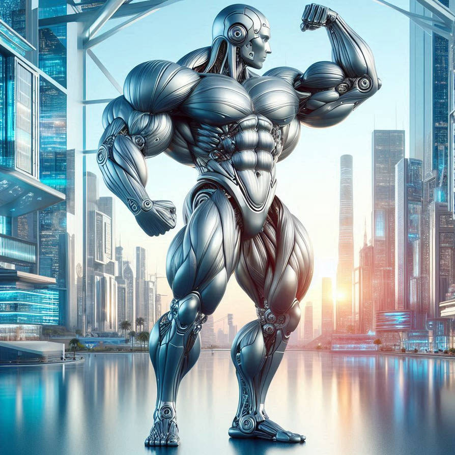 Muscle Robocop Robot muscle man by BulkBodyAI on DeviantArt