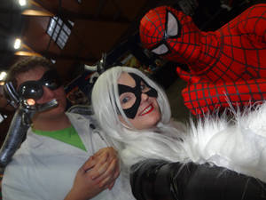 Spidey, black cat and doc ock