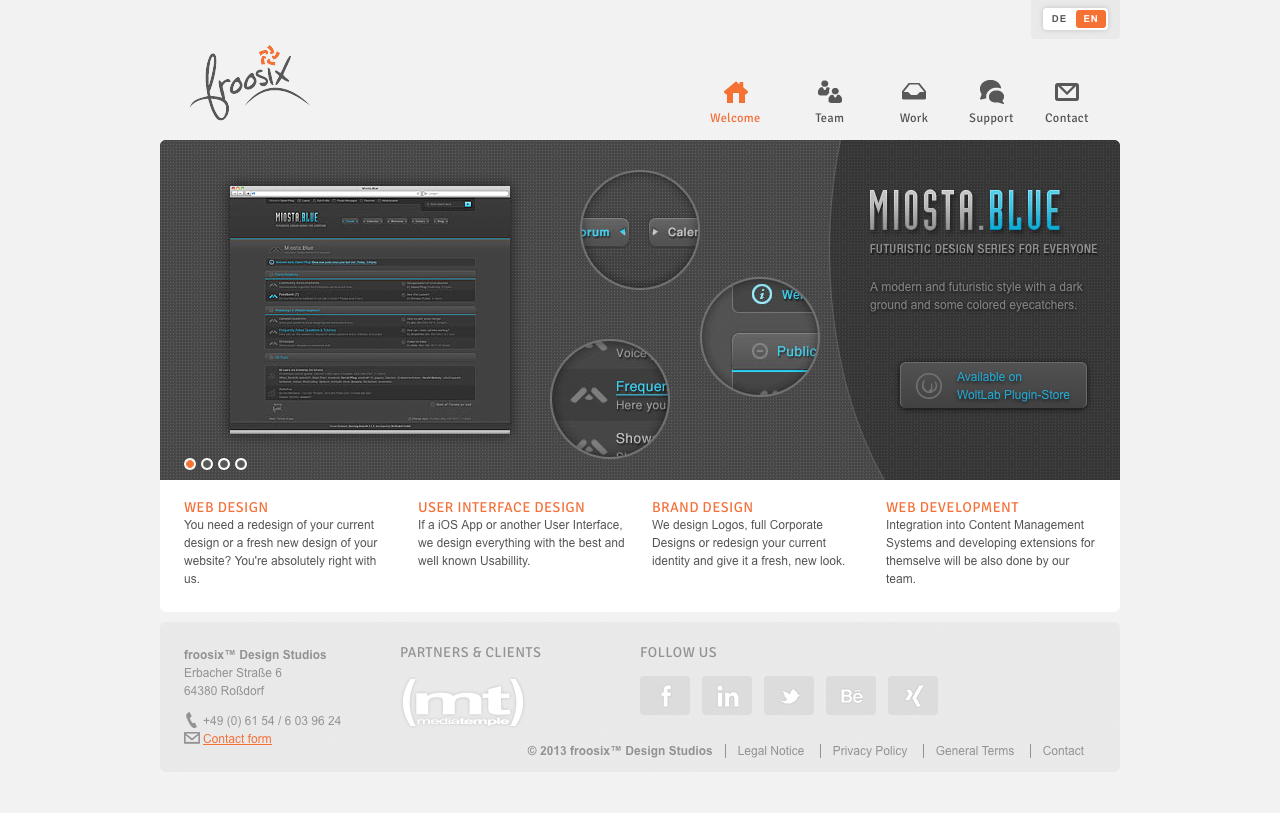 froosix Design Studios - Website 2012