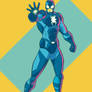 Iron Man/Blue Beetle Mash-Up. 