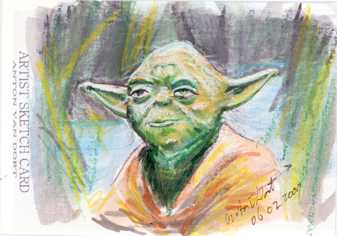 Sketch Card Yoda by antonvandort