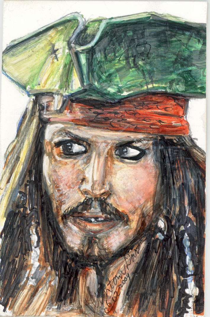 sketch card Jack Sparrow