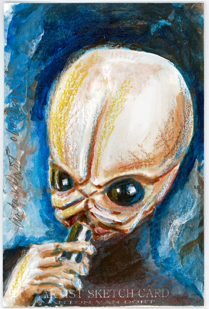 Sketch Card Cantina Musician