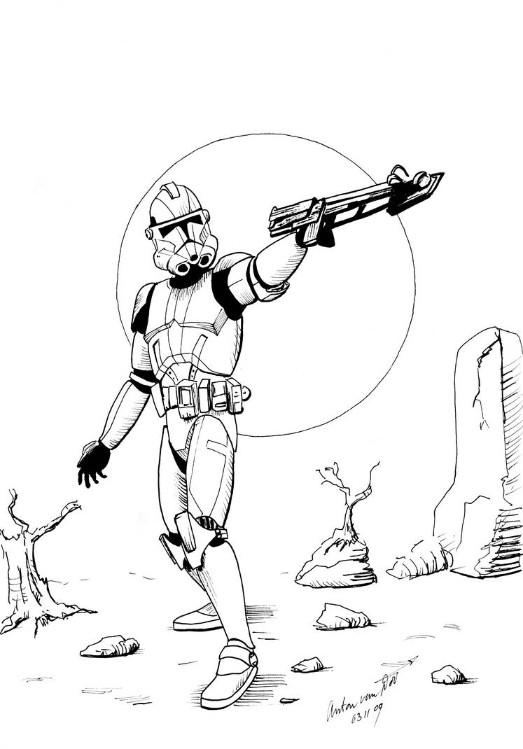 Clone Trooper coloring page by antonvandort on DeviantArt