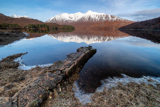 Liathach and Ben Eighe from Loch Claire.