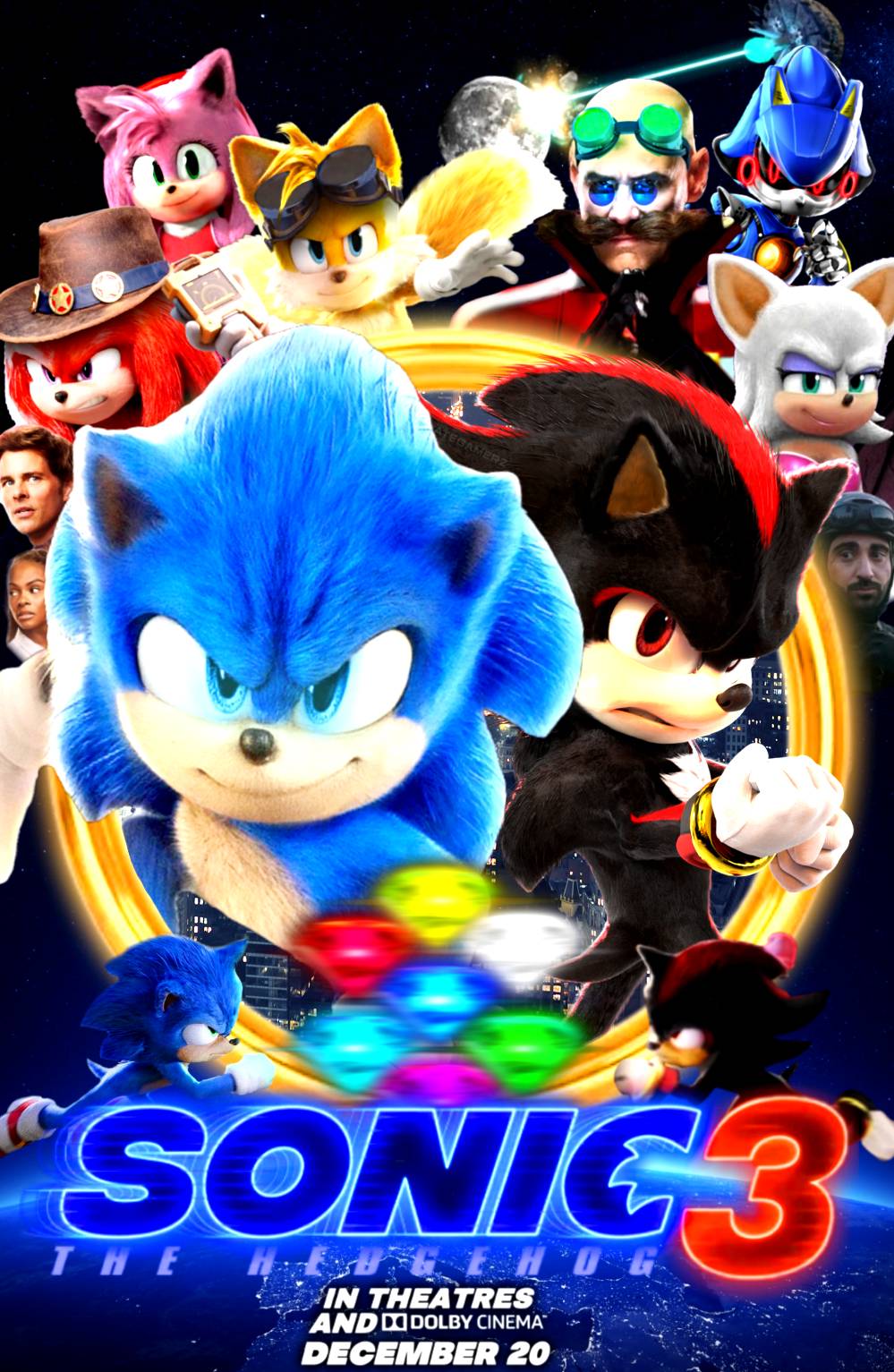 SONIC THE HEDGEHOG 3 Movie Poster (fan-made) by JamesFan1991 on DeviantArt