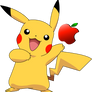 Vector Pikachu and Apple